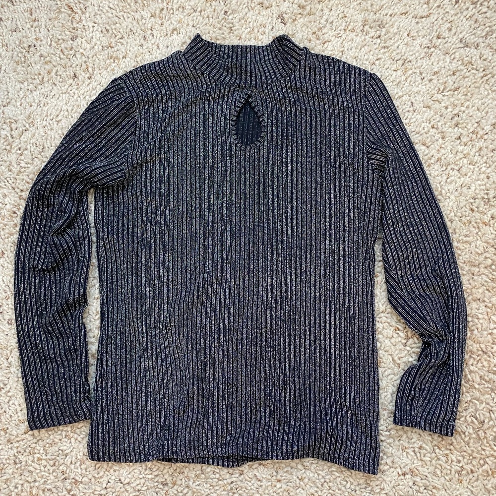 Mock neck sparkle top